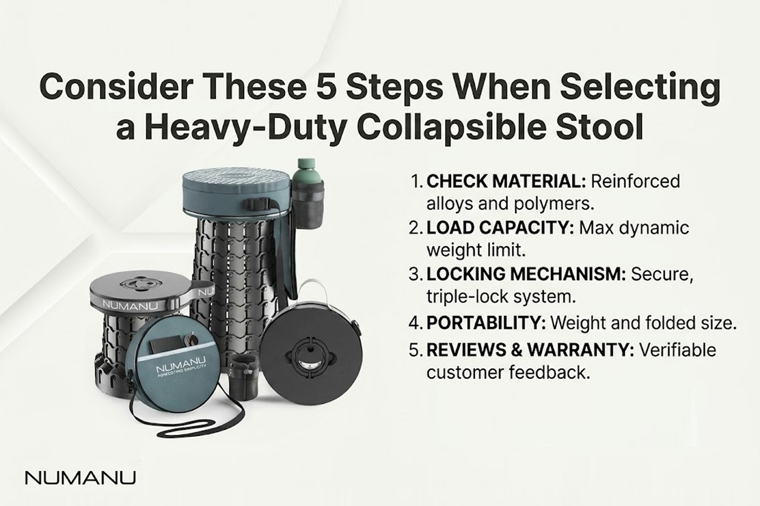 Consider These 5 Steps When Selecting a Heavy-Duty Collapsible Stool