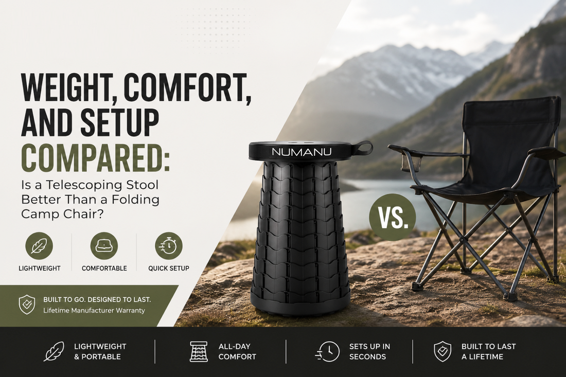 Weight, Comfort, and Setup Compared: Is a Telescoping Stool Better Than a Folding Camp Chair?