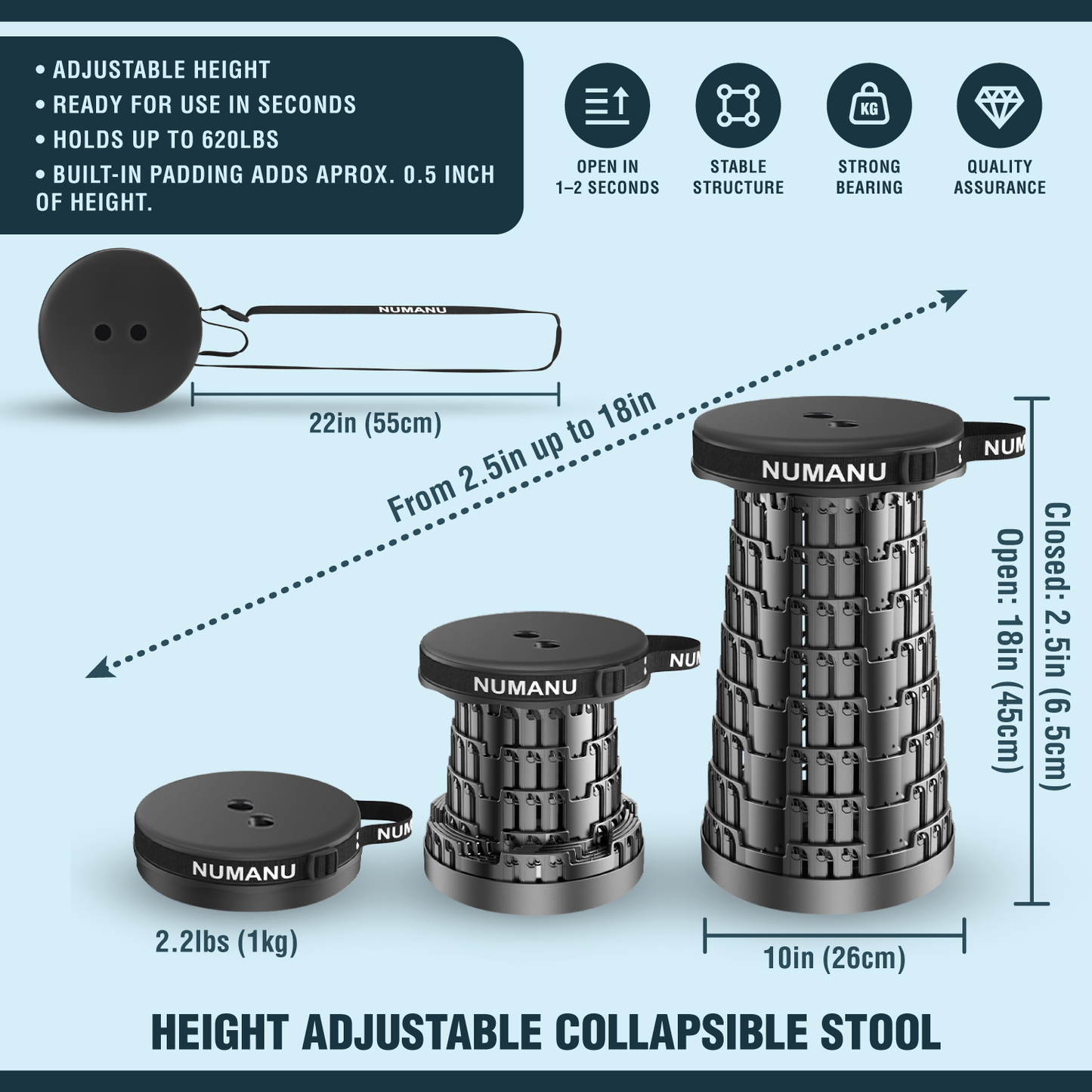 18" Padded Standard Size (No Accessories)