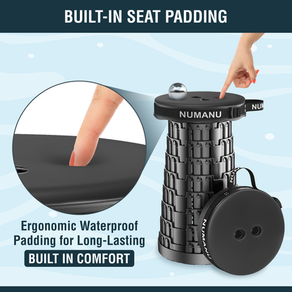 2025 Upgraded Padded Collapsible Stool Max 620lbs (Standalone - Stool Only)