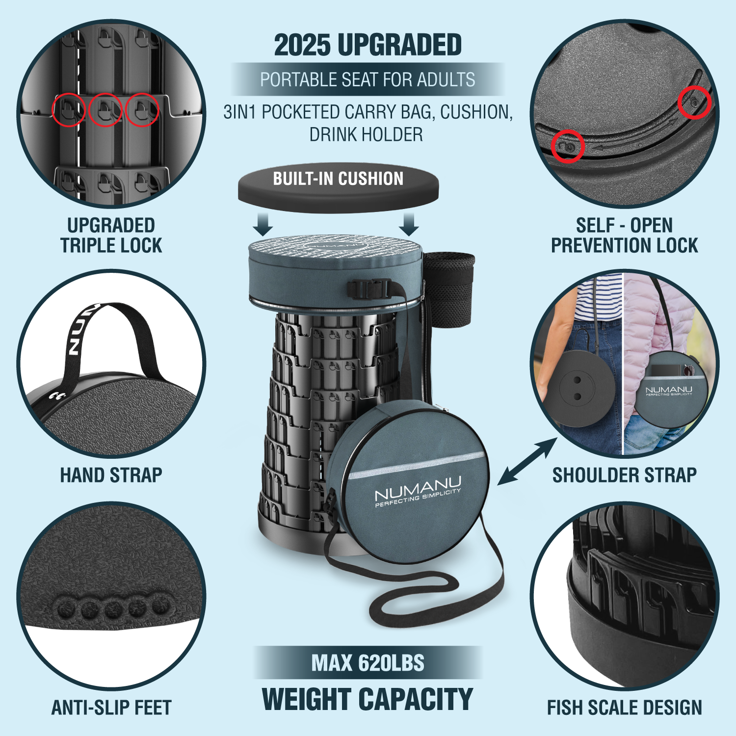 18" Standard Size + 3IN1 Cushion Carry Bag