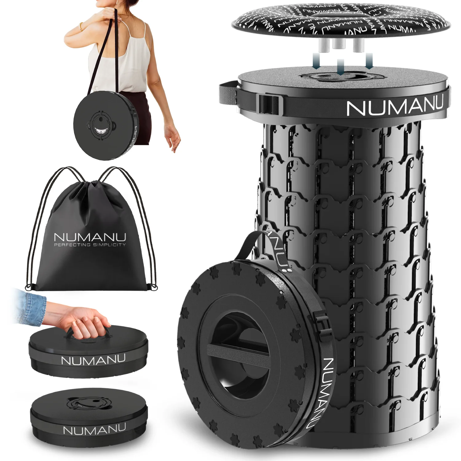 Portable Collapsible Stool by Numanu